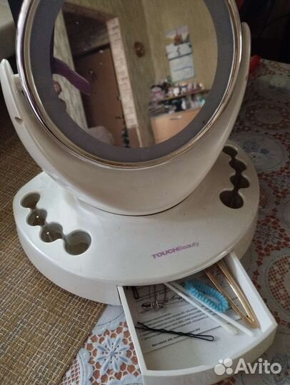 Зеркало с подсветкой и увеличением, + ящик