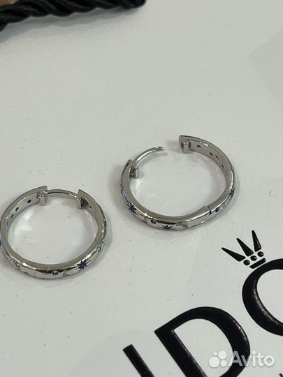 Серьги кольца Pandora