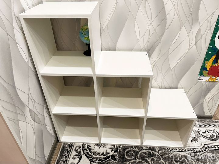 Стеллаж деревянный белый бу