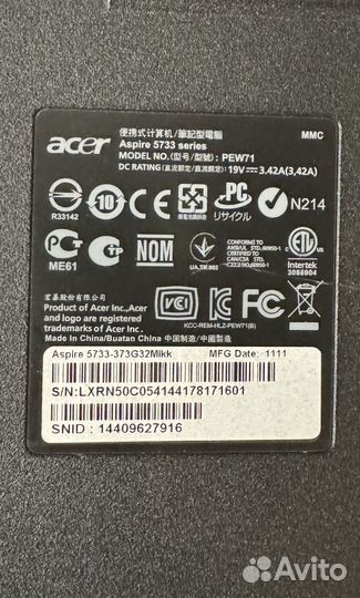 Продам ноут бук Acer