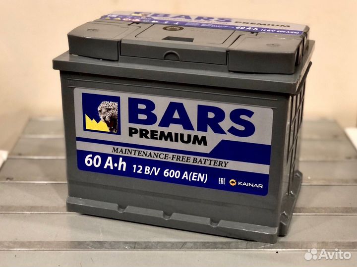 Аккумулятор Bars Premium 60 Ач (пр.пол.)