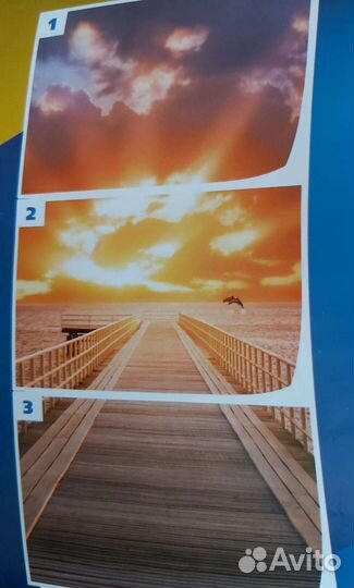 Фотообои новые 3D лак.97 см на 204 см