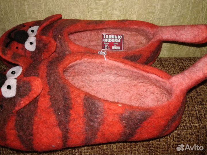 Домашние тапочки 39-40размера, 100% шерсть, новые