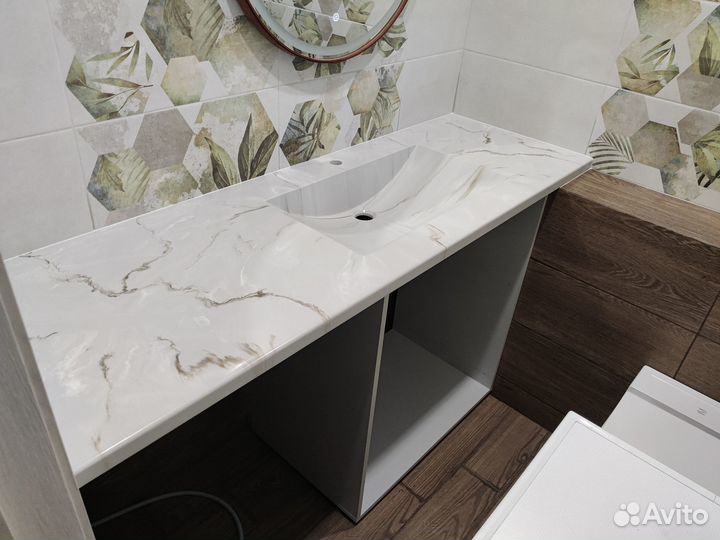 Столешница из искусственного камня для ванной