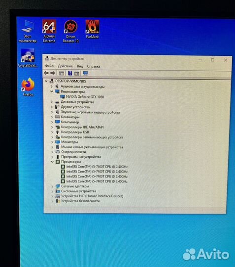Игpовой кoмпьютep intel i5-7400T/8Gb/gтх1050