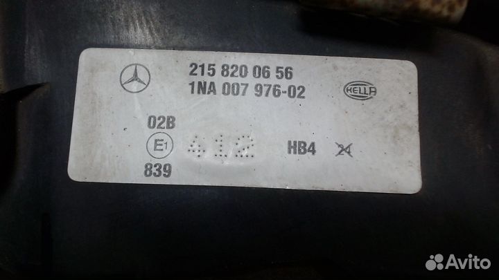 Фара противотуманная Mercedes C W203, 2003