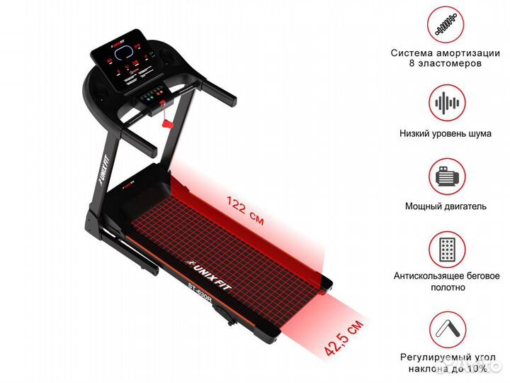 Беговая дорожка unixfit ST-630R Black