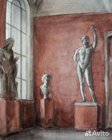 Интерьеры акварелью 40х50 без рамы