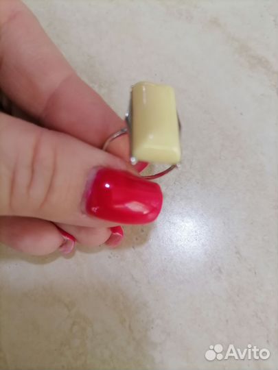 Кольцо серебро