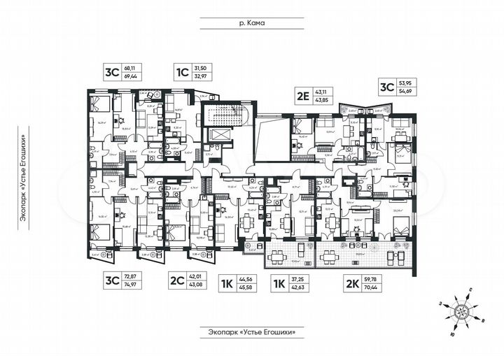 3-к. квартира, 75 м², 1/6 эт.