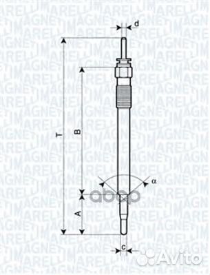 Свеча накала 062900086304 magneti marelli