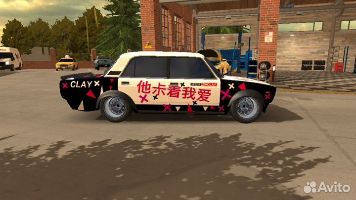 Ваз 2107 без бамперов + венил в car parking