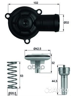 Термостат интегрированный TI22087D Mahle/Knecht