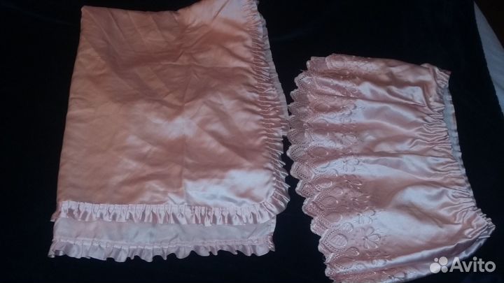 Шторы новые персиковые