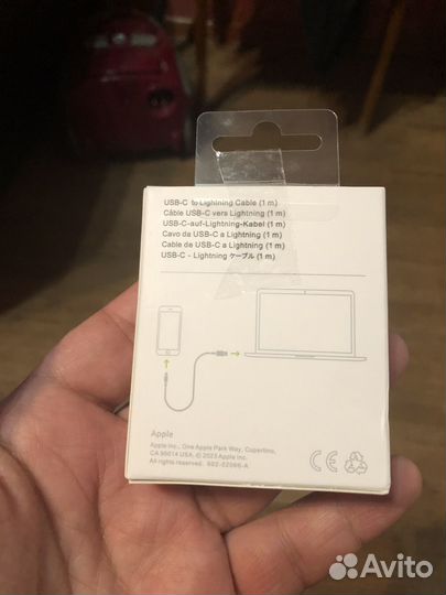 Кабель apple lightning usb c 1m