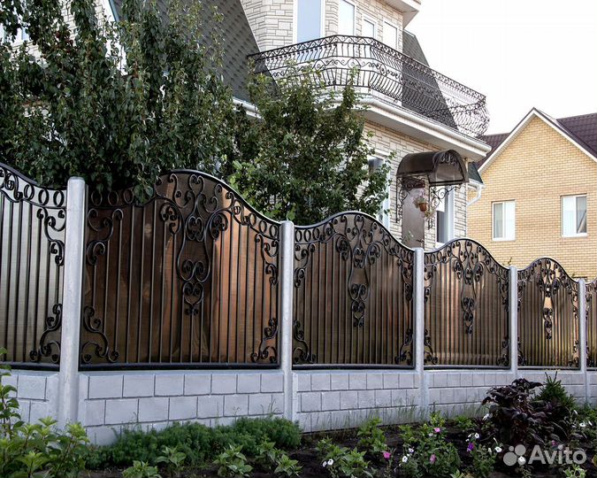 H2Заборы на дачу с ковкой 2м/h2 p/p pstrongИ