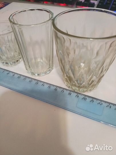 Рюмки стопки, граненые стаканы СССР