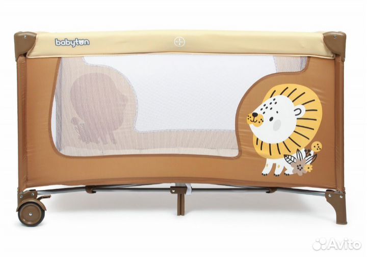 Детская кровать манеж Babyton play box beige