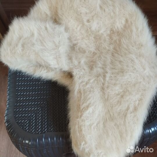 Шапка ушанка ангора женская зимняя
