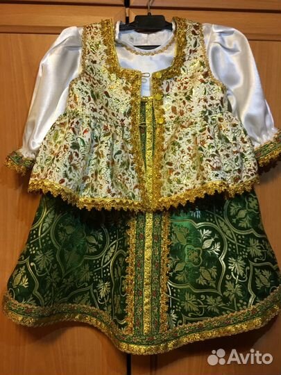 Русское народное платье из парчи,р.2(ш.33см,дл.59с
