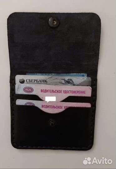 Картхолдер из натуральной кожи ручной работы