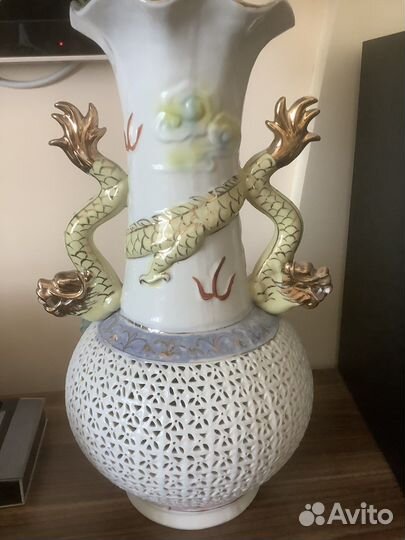 Ваза китайский фарфор хризантема