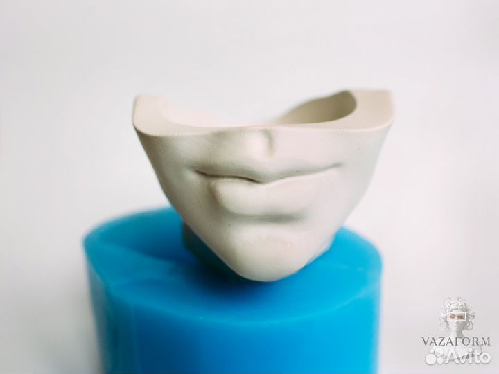 Силиконовая форма для гипса конфетница Лицо