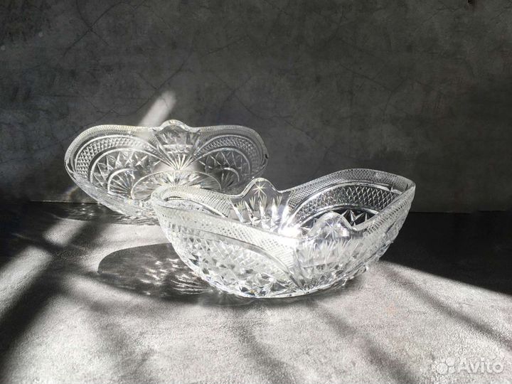 Салатники СССР стеклянные 2 шт цена за оба
