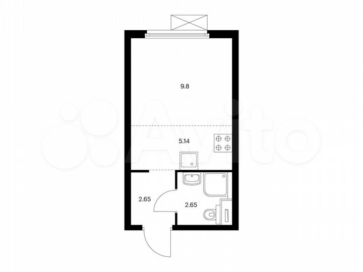 Квартира-студия, 20,2 м², 33/33 эт.