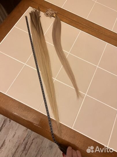 Волосы для наращивания 50 см блонд