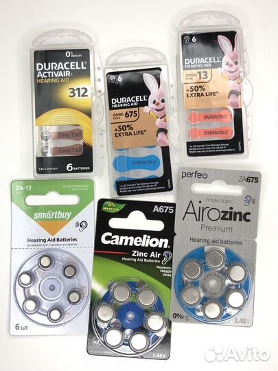 Батарейки для слуховых аппаратов