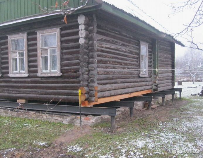 Ремонт фундамента/ подъем дома/ заменов венцов