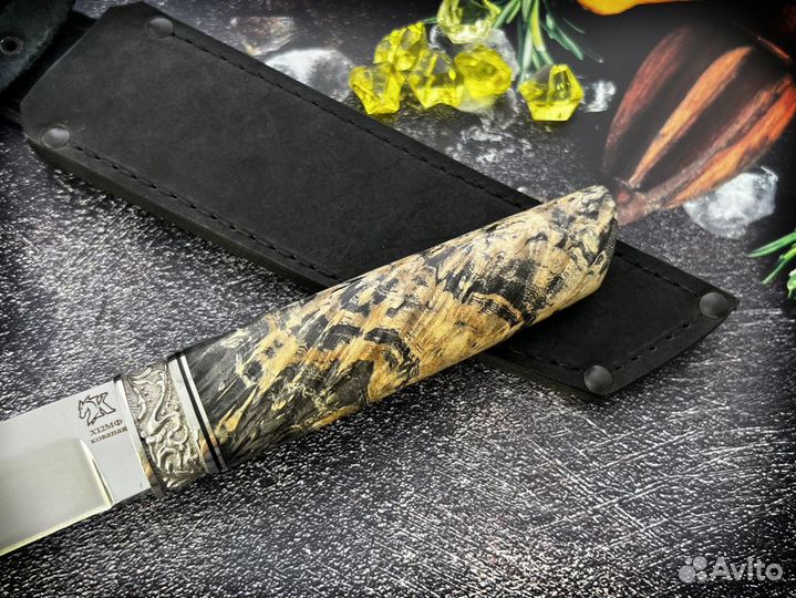 Японский нож большой кованая сталь Х12мф