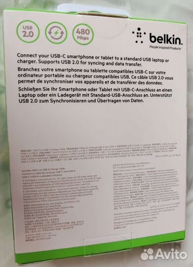 Belkin USB-C 3m новый