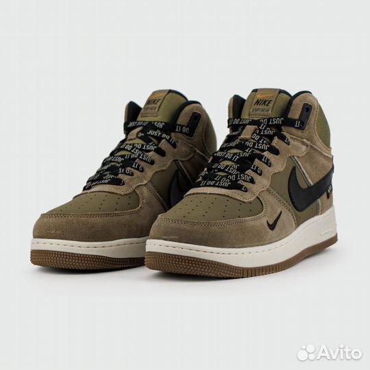 Кроссовки Nike Air Force 1 Mid Olive / Brown with