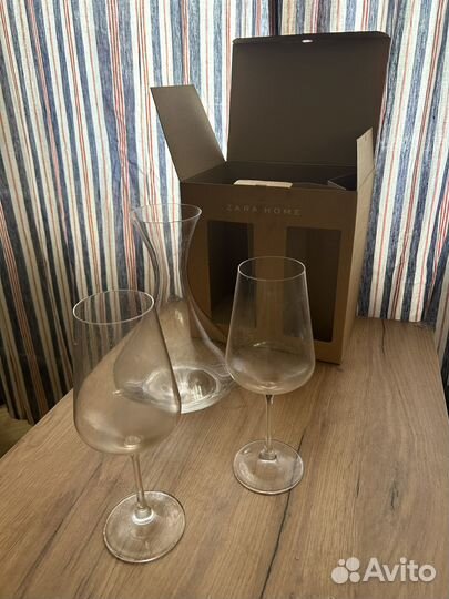 Декантер для вина с бокалами Zara home