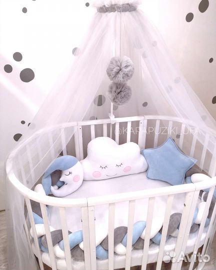 Бортики, комплекты в детскую кроватку (новые)