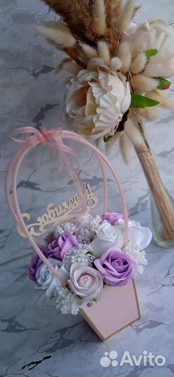 Букет из мыльных роз