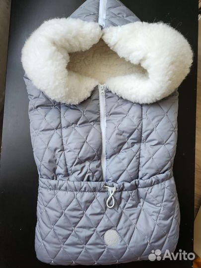 Конверт на овчине + муфта на ручку коляски