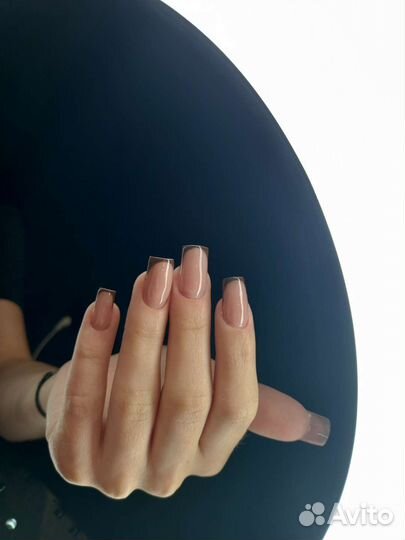 Комбинированный маникюр и покрытие, наращивание