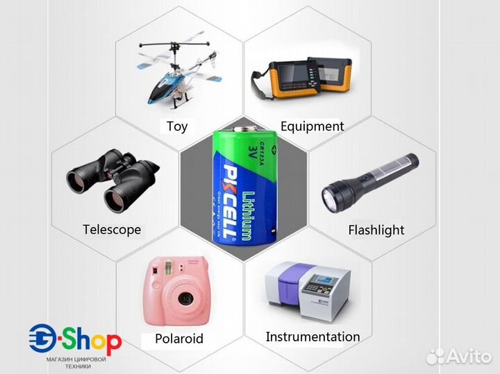 Литиевая батарея Pkcell CR123 CR17345 16340 3V