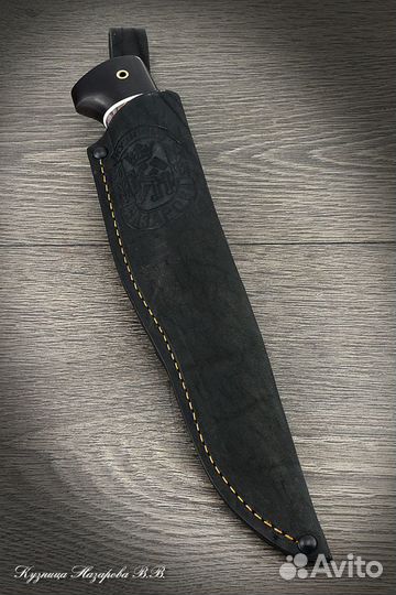 Нож охотничий Варан х12мф черный граб стабилизиров