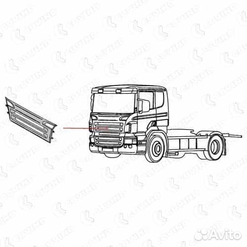 Решётка радиатора P/R-ser. CP cab