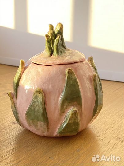 Новая Сахарница Питайа керамика ручная работа