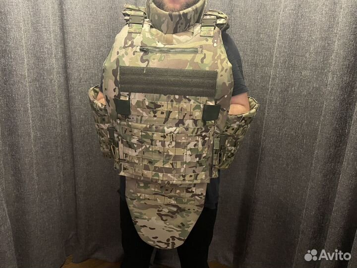 Жилет для богатырей с напашником и шеей