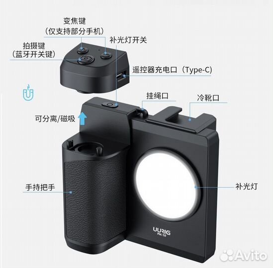 Держатель смартфона с подсветкой и Bluetooth