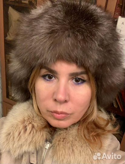 Шапка-ушанка натур. чернобурка