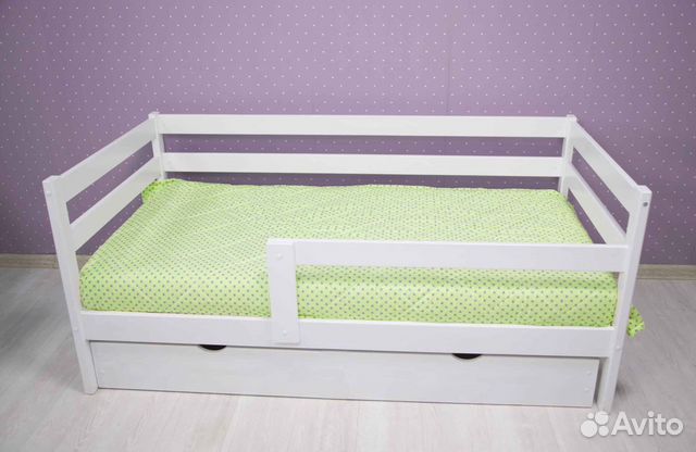 Кроватка выдвижная берёза детская Софа Выкатная