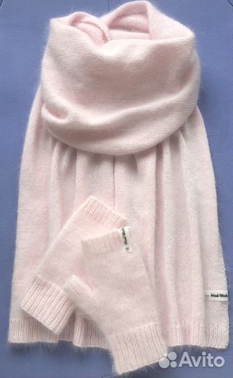 Шарф и митенки Ангора