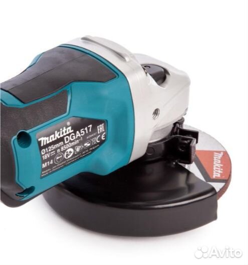 Аккумуляторная ушм Makita DGA517Z, 125 мм, без акк